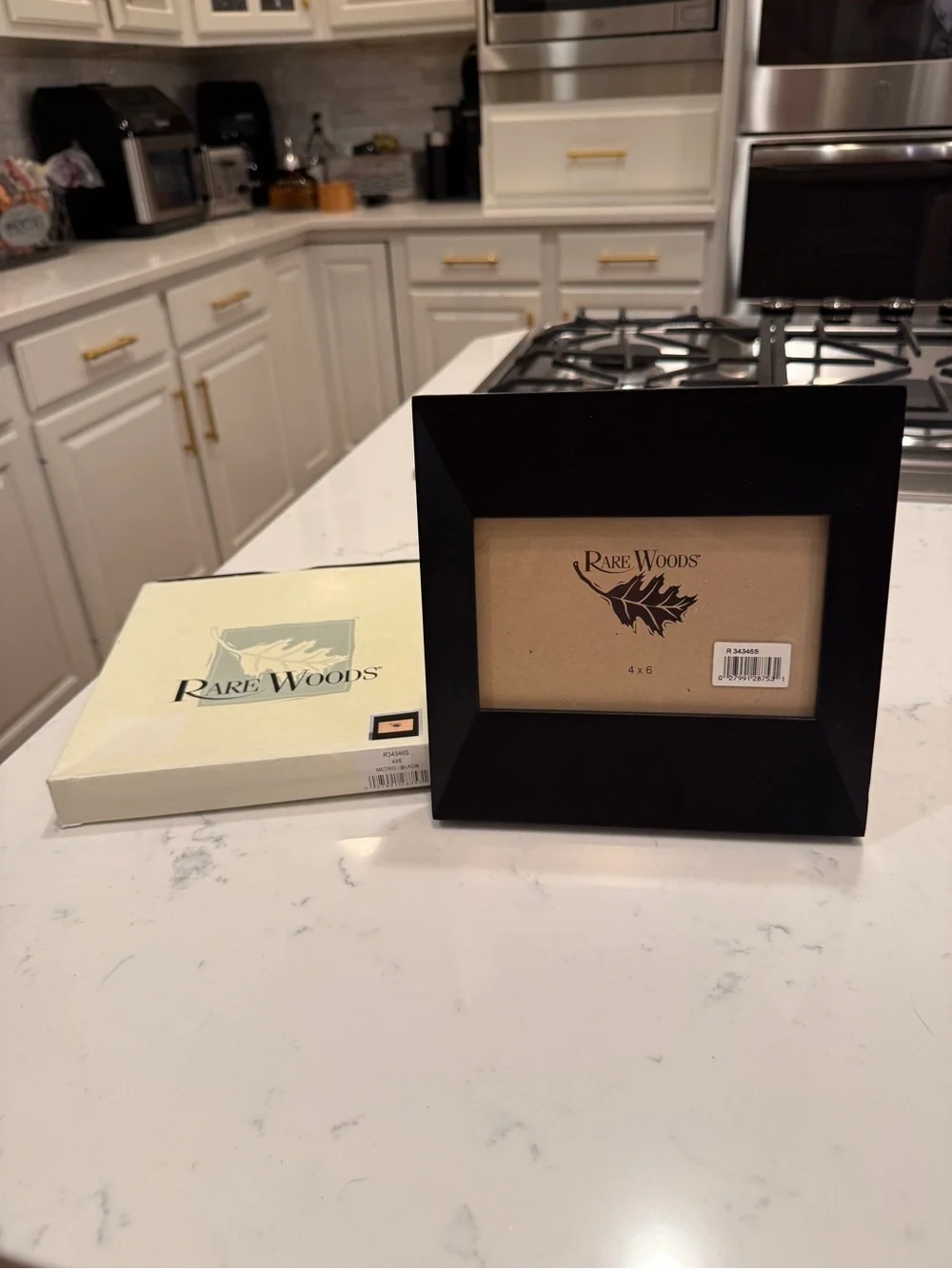 Rare Woods Metro Black Wood Picture Frame 4x6 NIB Modern Photo Frame